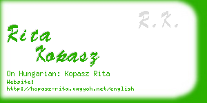 rita kopasz business card